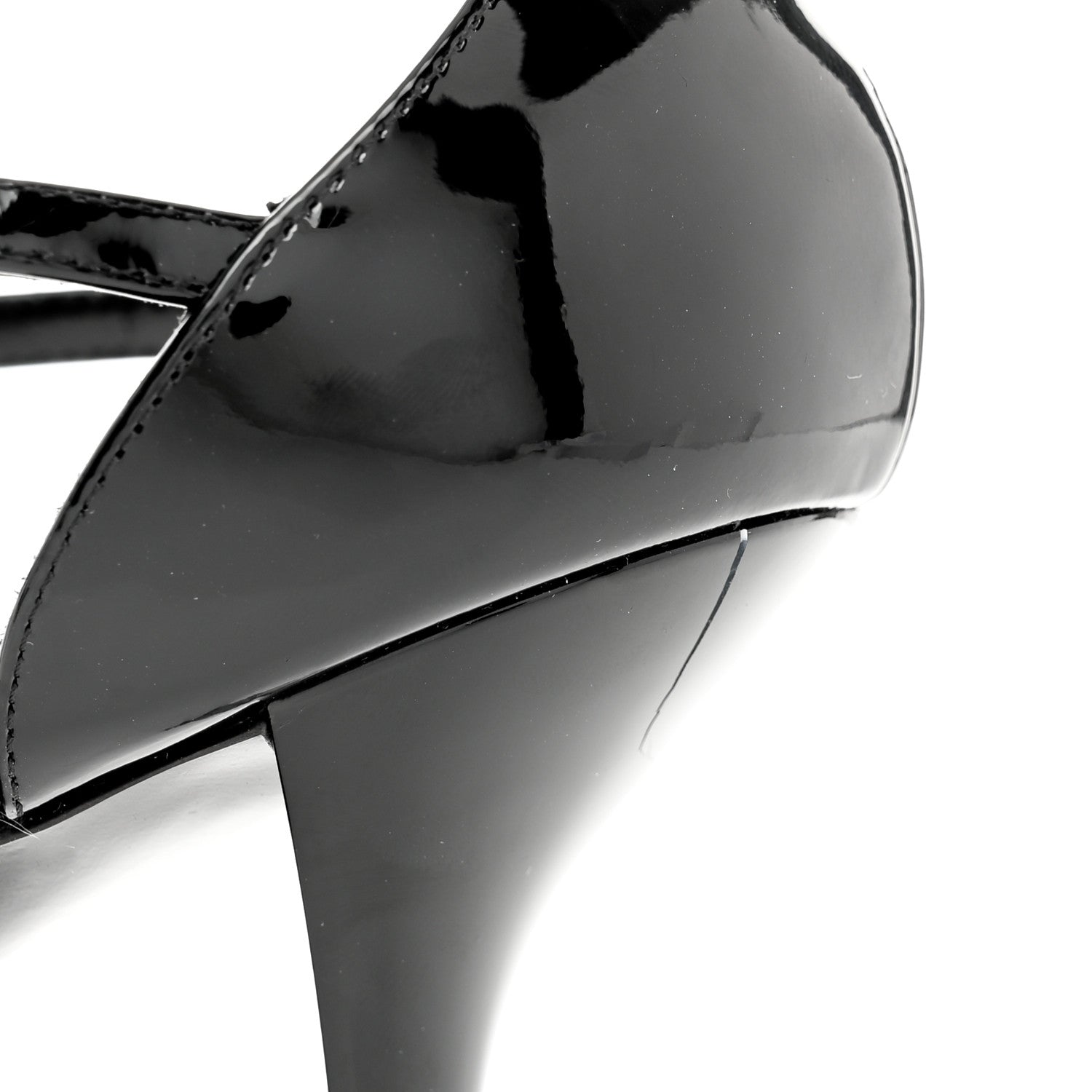 Saint Laurent Patent Cassandra 100 Sandals 39 Black 9 of 9