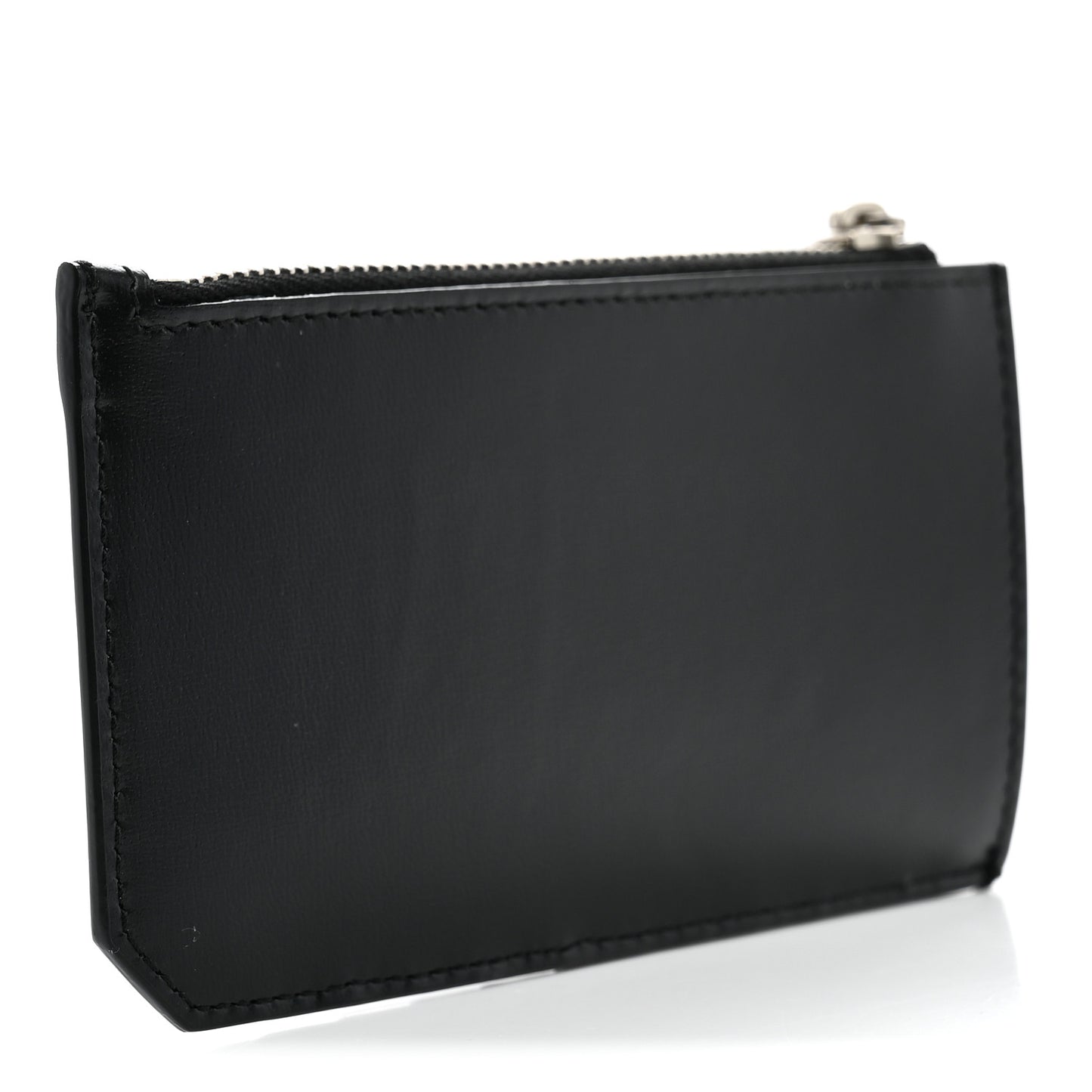 Grained Calfskin Monogram 5 Fragments Zip Pouch Card Holder Black