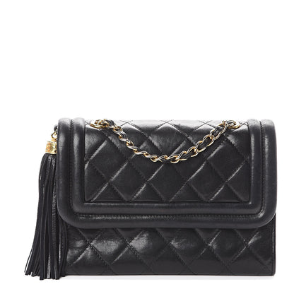 Chanel Lambskin Quilted Tassel Camera Case Black 1 of 11