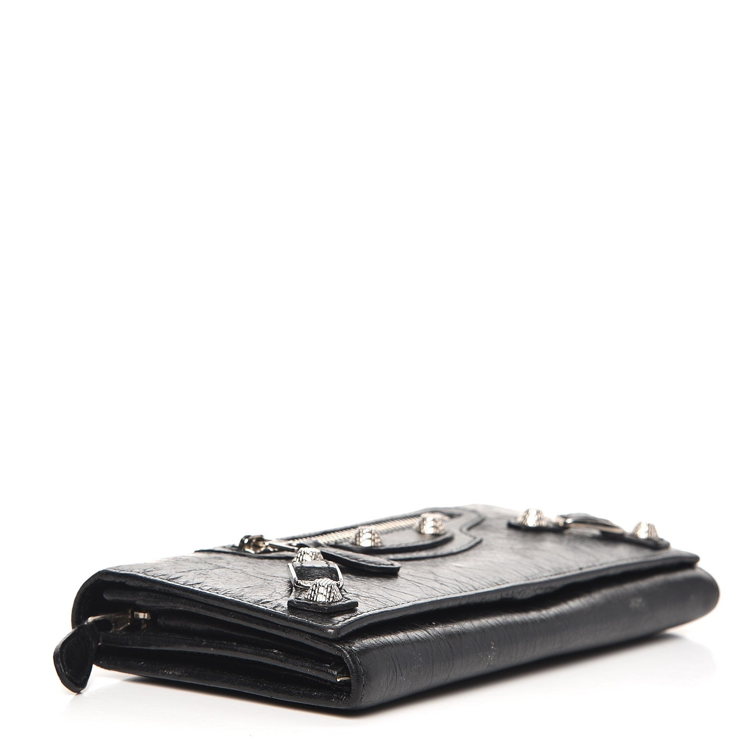 Balenciaga Agneau Giant 12 Silver Hardware Money Wallet Black 4 of 14
