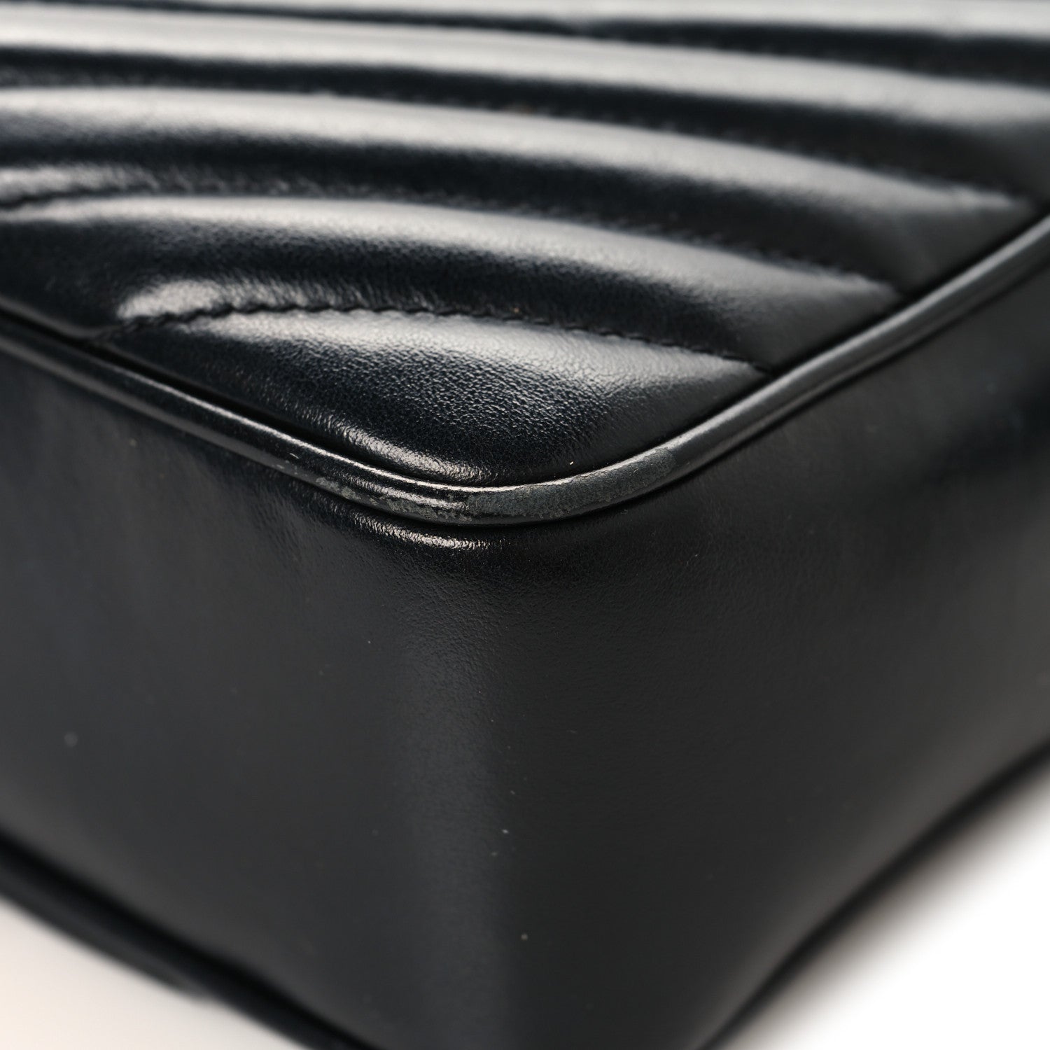Saint Laurent Calfskin Matelasse Monogram Lou Camera Bag Black 11 of 12