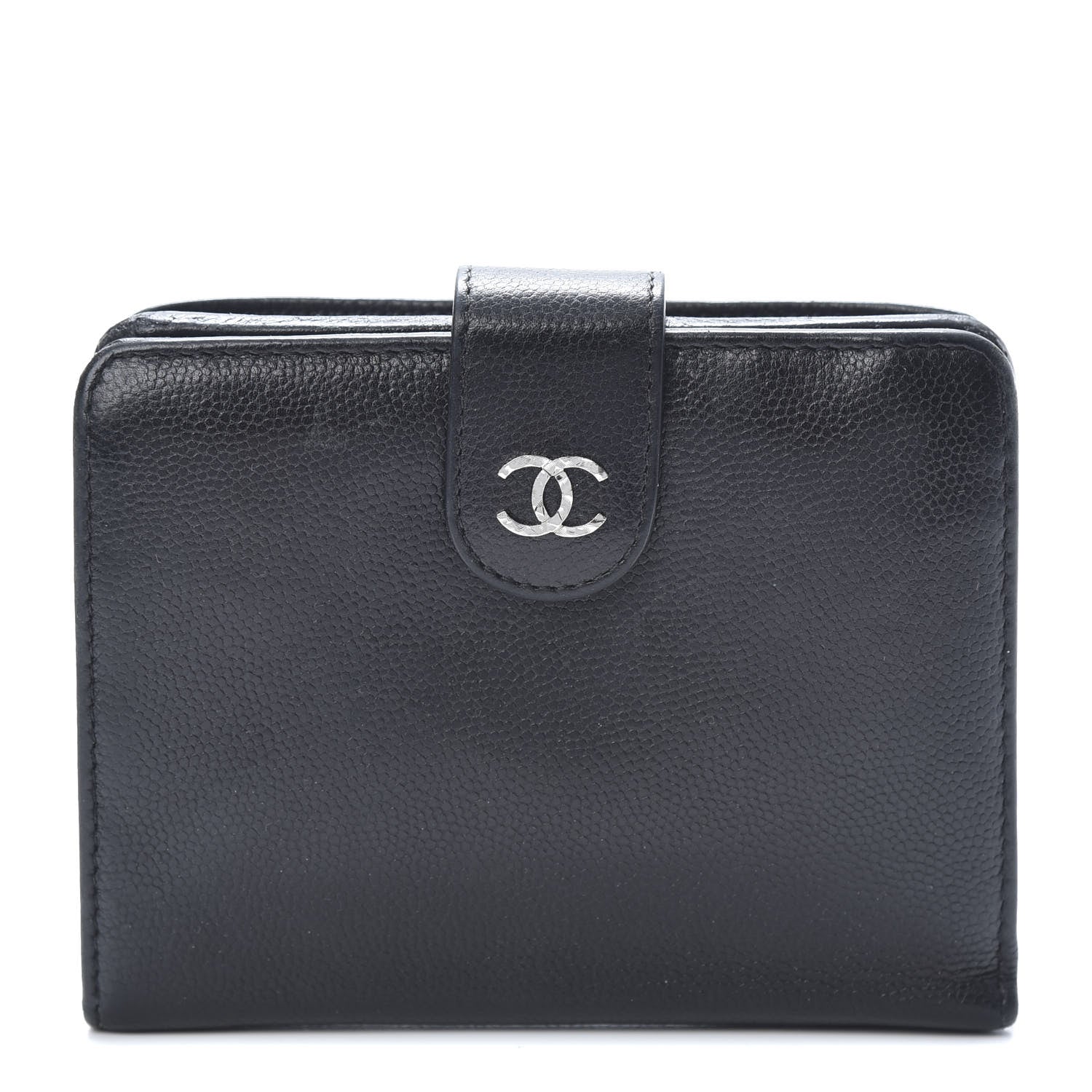 Chanel Caviar Sevruga French Compact Wallet Black 1 of 15