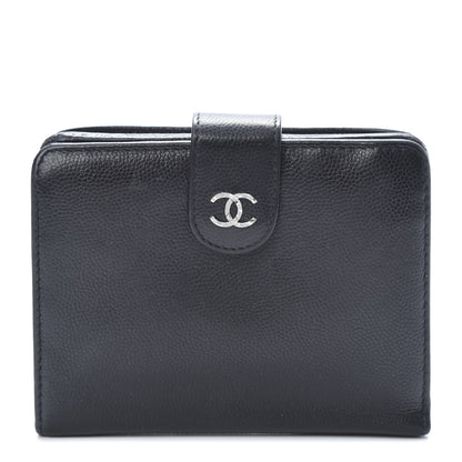 Chanel Caviar Sevruga French Compact Wallet Black 1 of 15