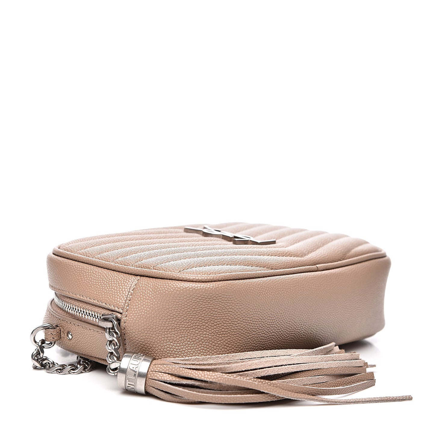 Grain De Poudre Matelasse Monogram Mini Lou Camera Bag Dark Beige