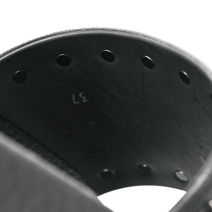 Valentino Garavani Rubber Rockstud Slide Sandals 37 Black 7 of 7