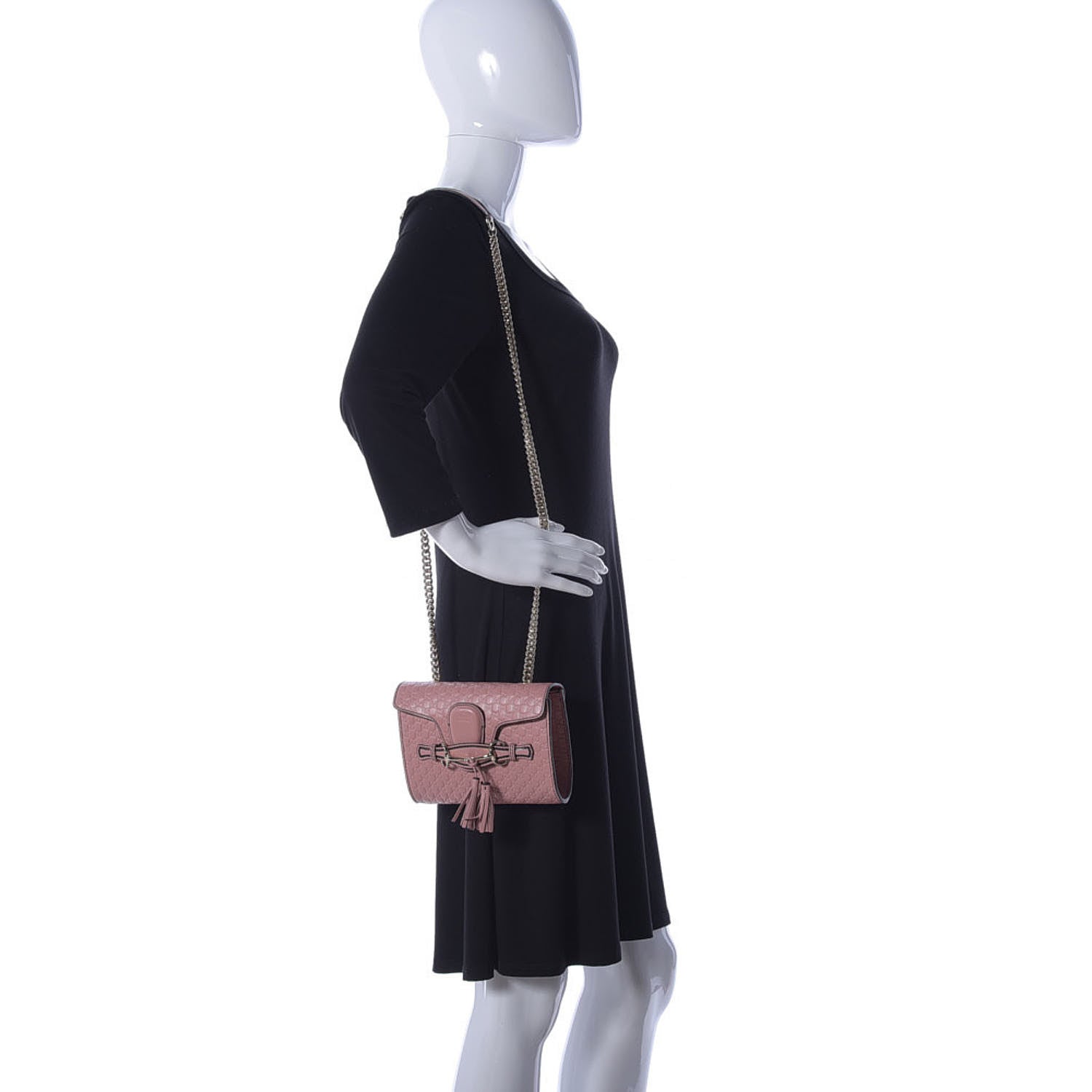 Gucci Microguccissima Mini Emily Shoulder Bag Soft Pink 2 of 9
