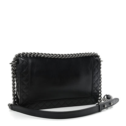 Chanel Calfskin Enchained New Medium Boy Flap Black 3 of 11