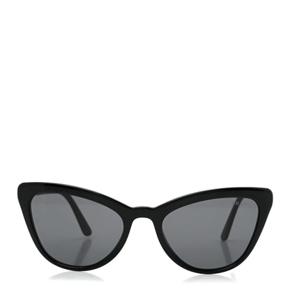 Prada Acetate Cat Eye Sunglasses SPR 01V Black 2 of 7