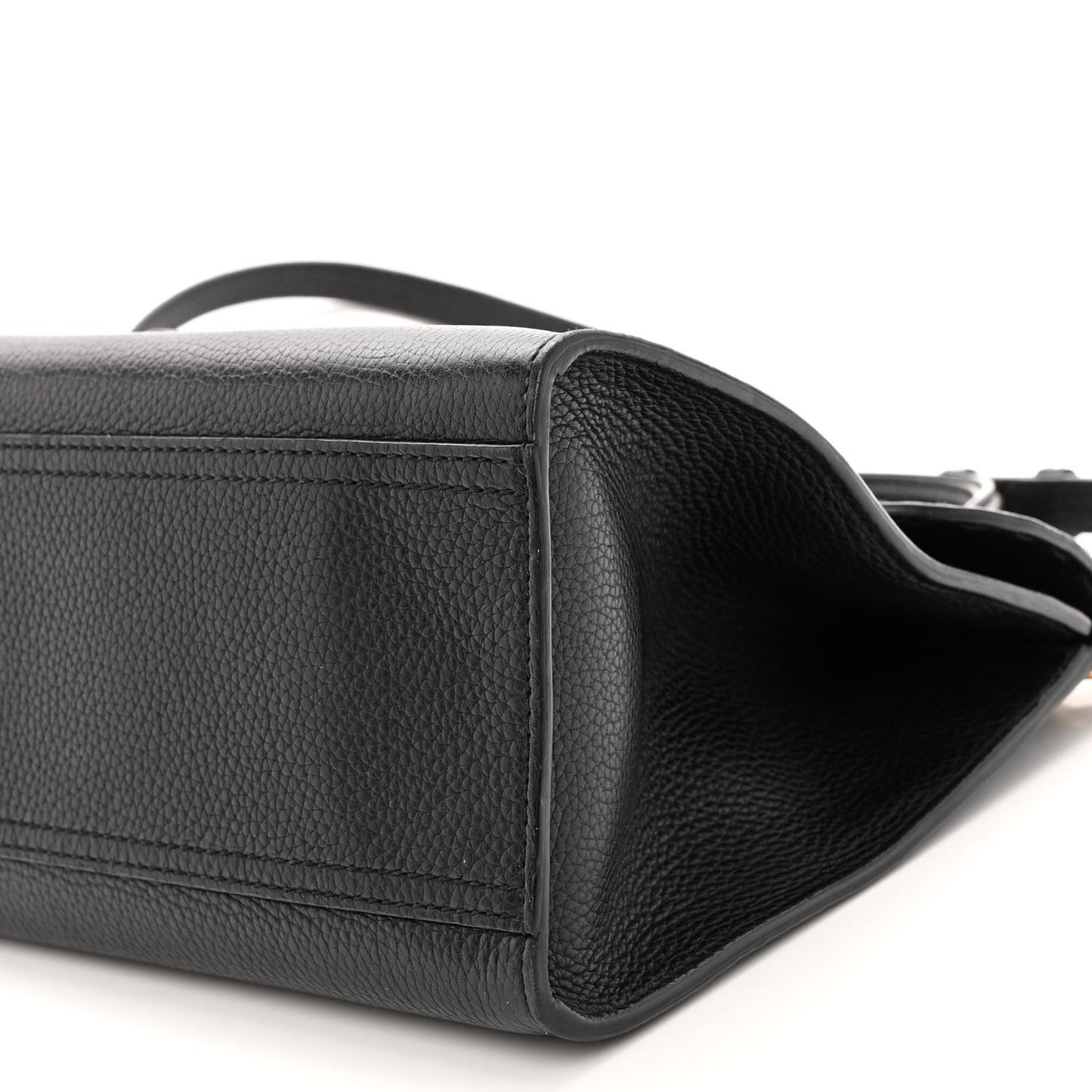 Calfskin Small GG Marmont Top Handle Bag Black