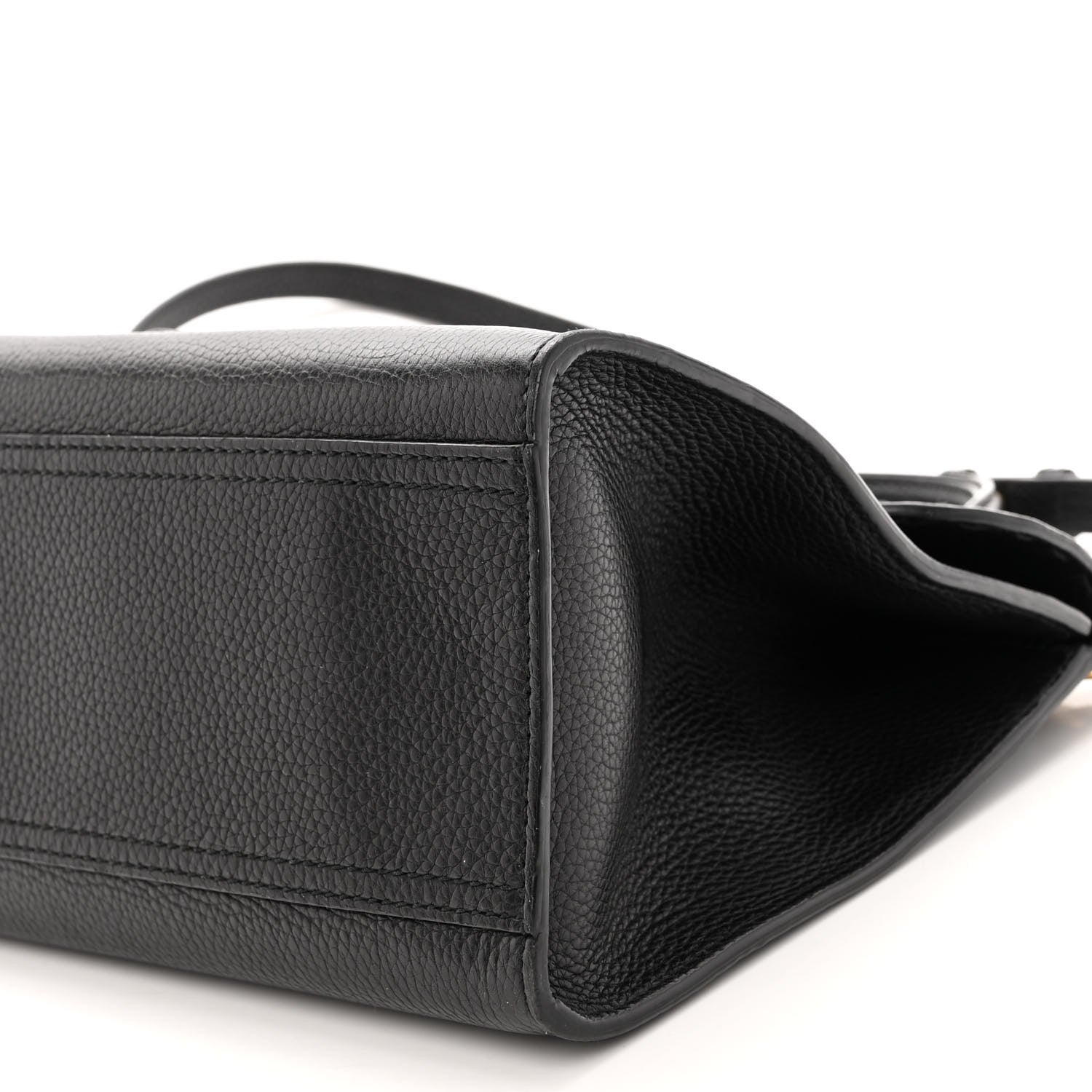 Gucci Calfskin Small GG Marmont Top Handle Bag Black 10 of 12