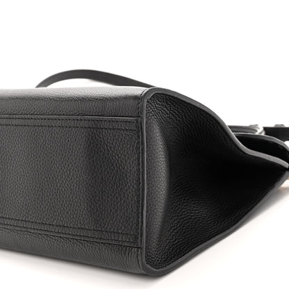 Gucci Calfskin Small GG Marmont Top Handle Bag Black 10 of 12