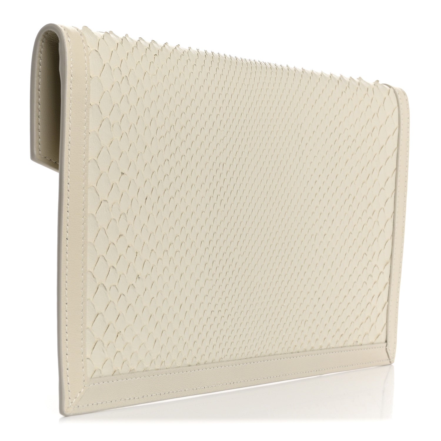 Saint Laurent Snakeskin Uptown Pouch Crema Soft 3 of 10