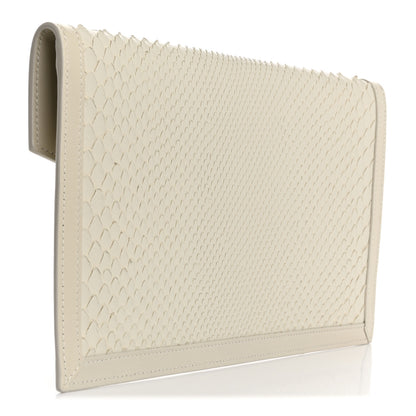 Saint Laurent Snakeskin Uptown Pouch Crema Soft 3 of 10