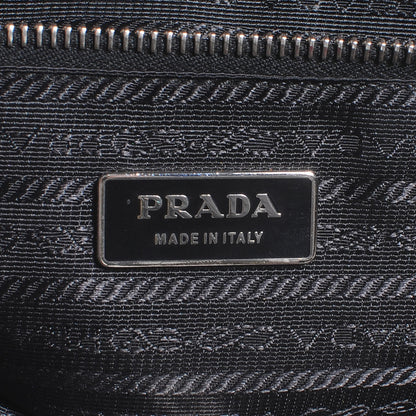 Prada Nappa Chevron Satchel Dark Brown 7 of 9