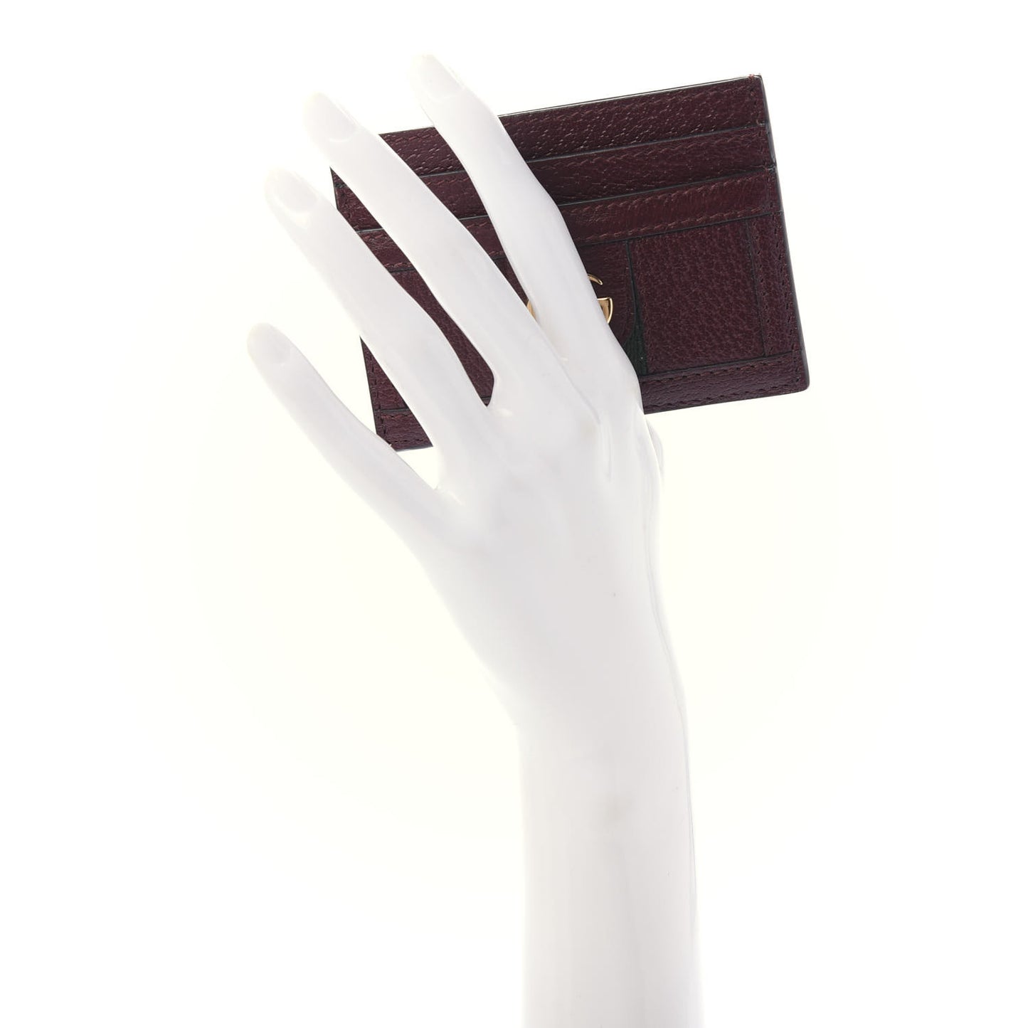 Calfskin Web GG Ophidia Card Holder Vintage Bordeaux