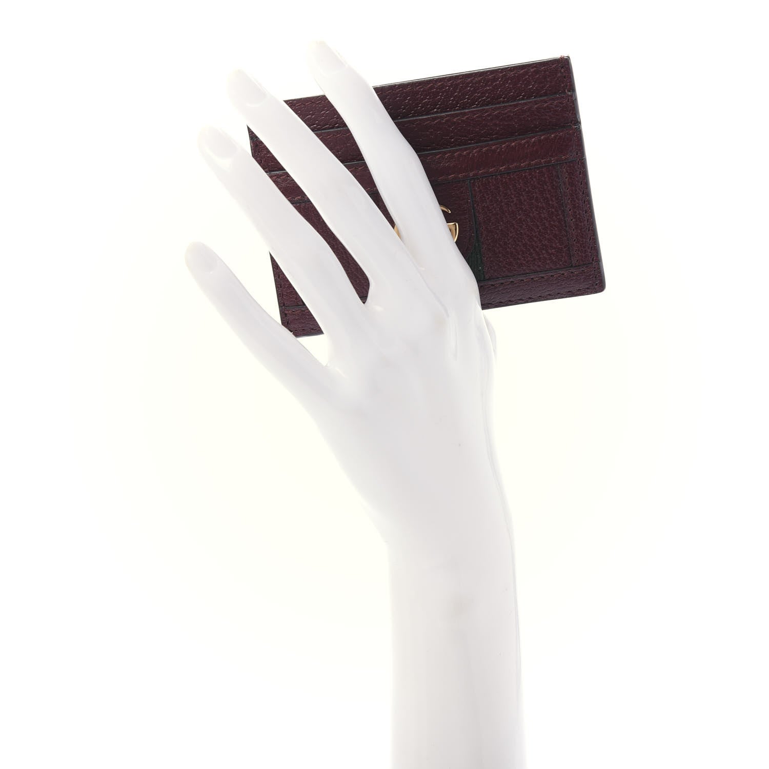 Gucci Calfskin Web GG Ophidia Card Holder Vintage Bordeaux 2 of 10