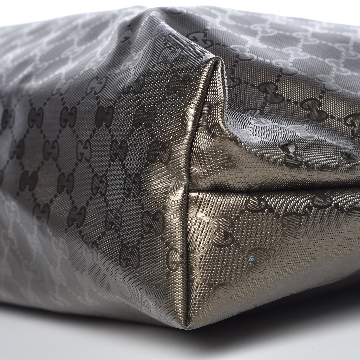 Gucci Imprime Monogram Large Zippered Shopping Tote Pewter 10 of 12