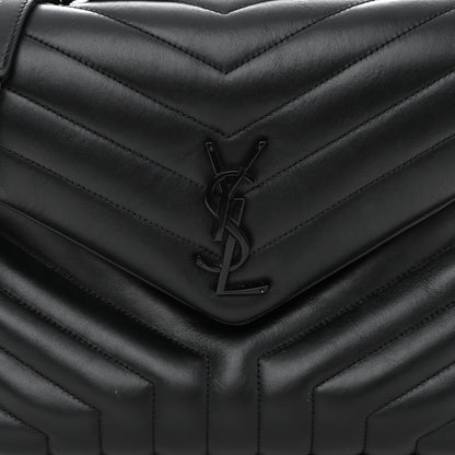 Saint Laurent Calfskin Y Quilted Monogram Monochrome Medium Loulou Chain Satchel Black 7 of 10