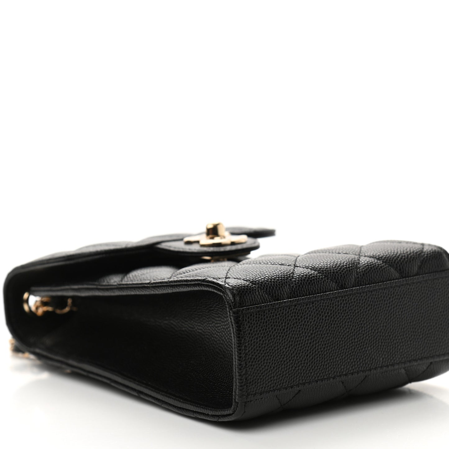 Caviar Quilted Classic Phone Holder Black