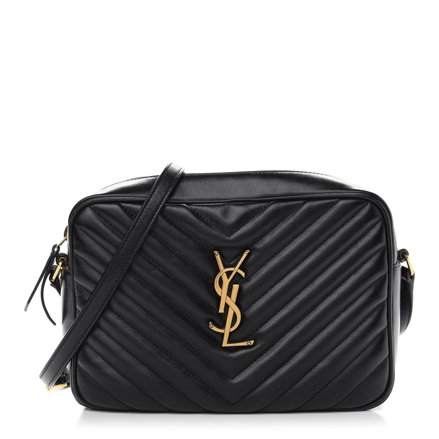 Calfskin Matelasse Monogram Lou Camera Bag Black