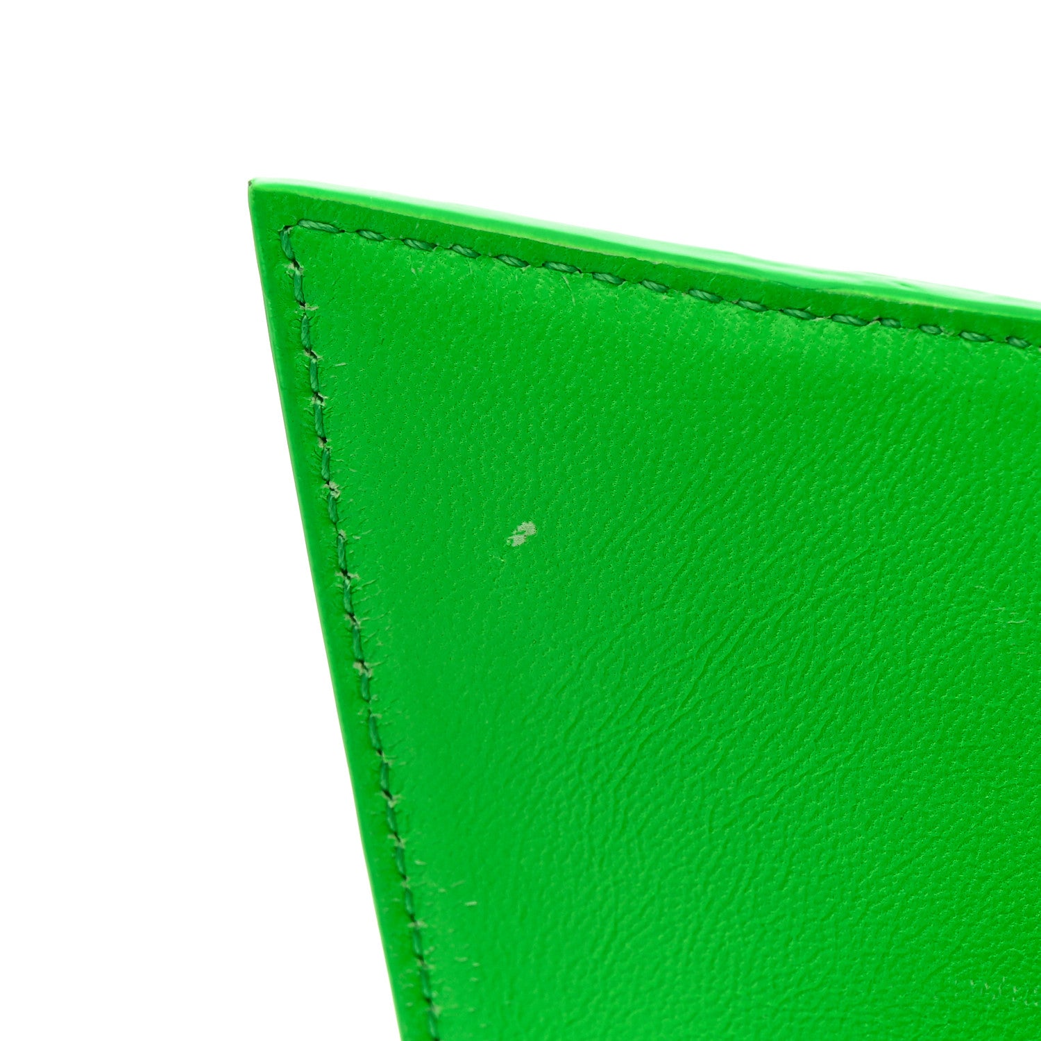 Balenciaga Shiny Calfskin Strass Crocodile Embossed Hourglass Top Handle Bag XS Fluo Green 12 of 13