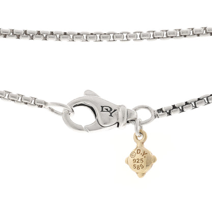 David Yurman Sterling Silver 14K Yellow Gold 1.7mm Box Chain Necklace 72" 8 of 8