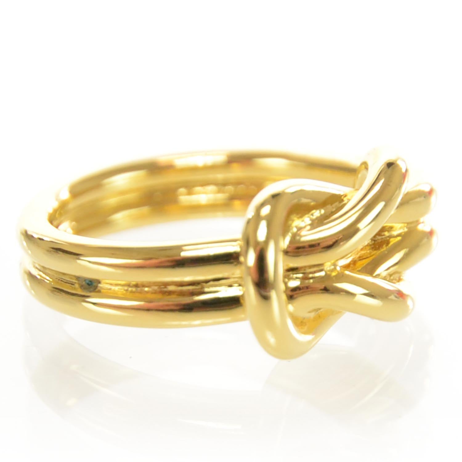 Hermes Knot Scarf Ring Gold 2 of 5