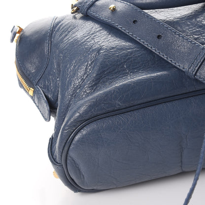 Balenciaga Agneau Giant 12 Gold Hardware Bowling Bag Bleu Persan 9 of 13