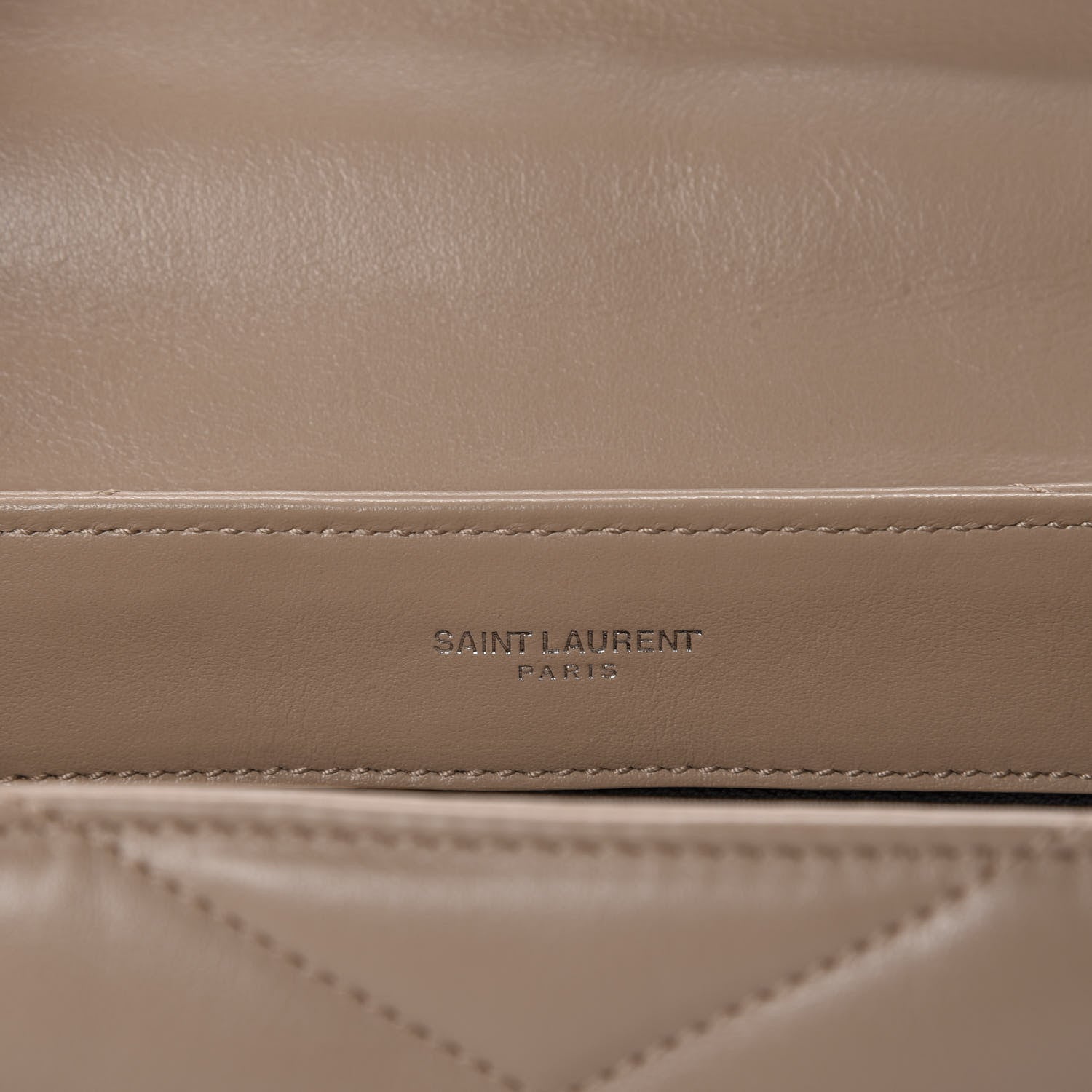 Saint Laurent Calfskin Y Quilted Monogram Toy Loulou Satchel Nude 8 of 12