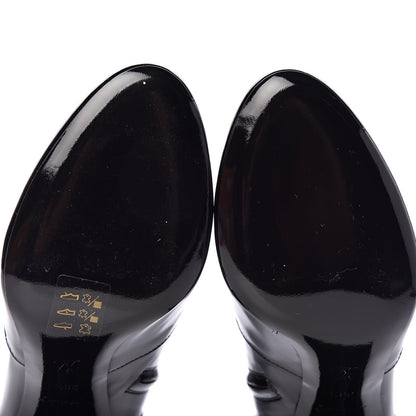Louis Vuitton Patent Silhouette Ankle Boots 38.5 Black 8 of 9