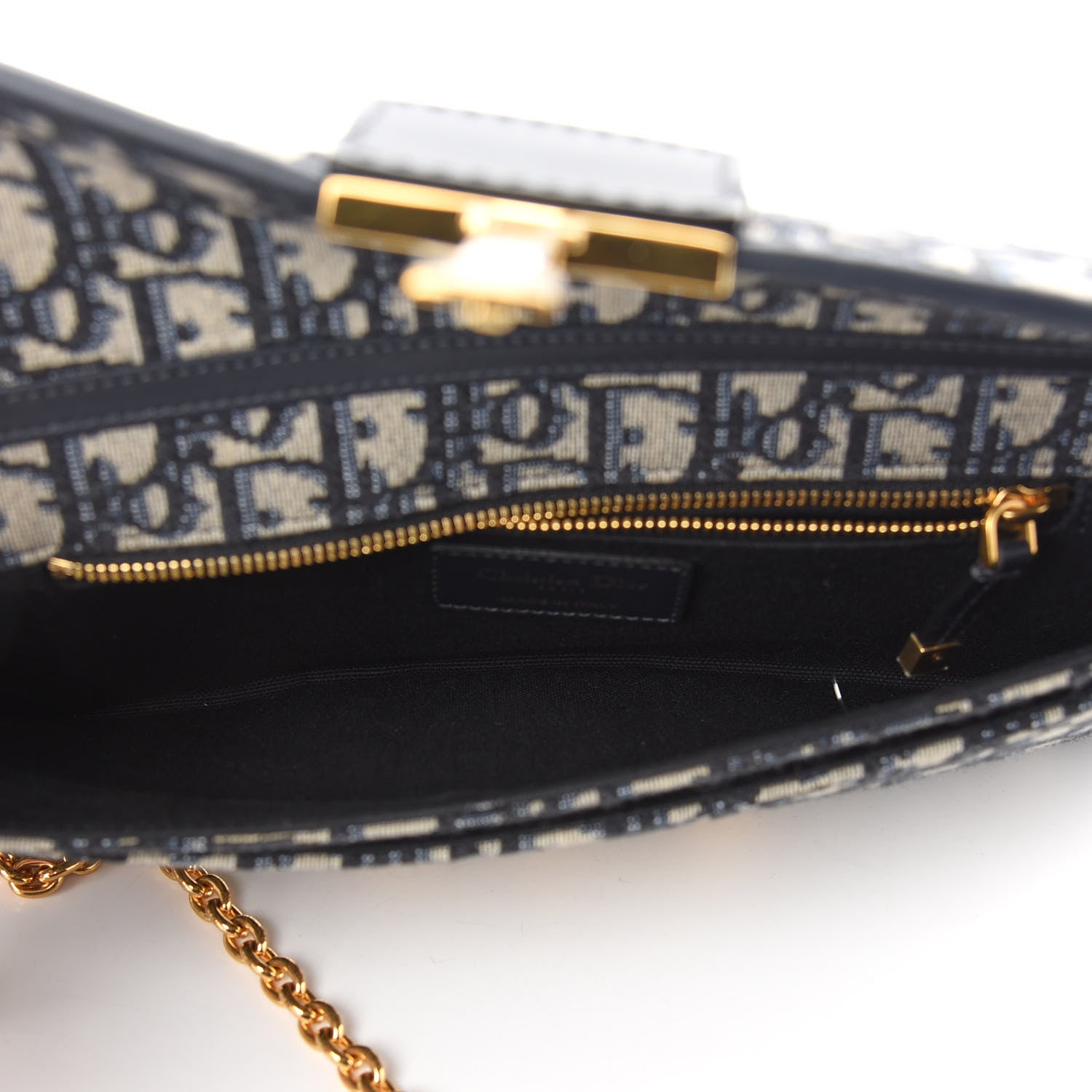 Christian Dior Oblique 30 Montaigne Chain Pouch Blue 5 of 9