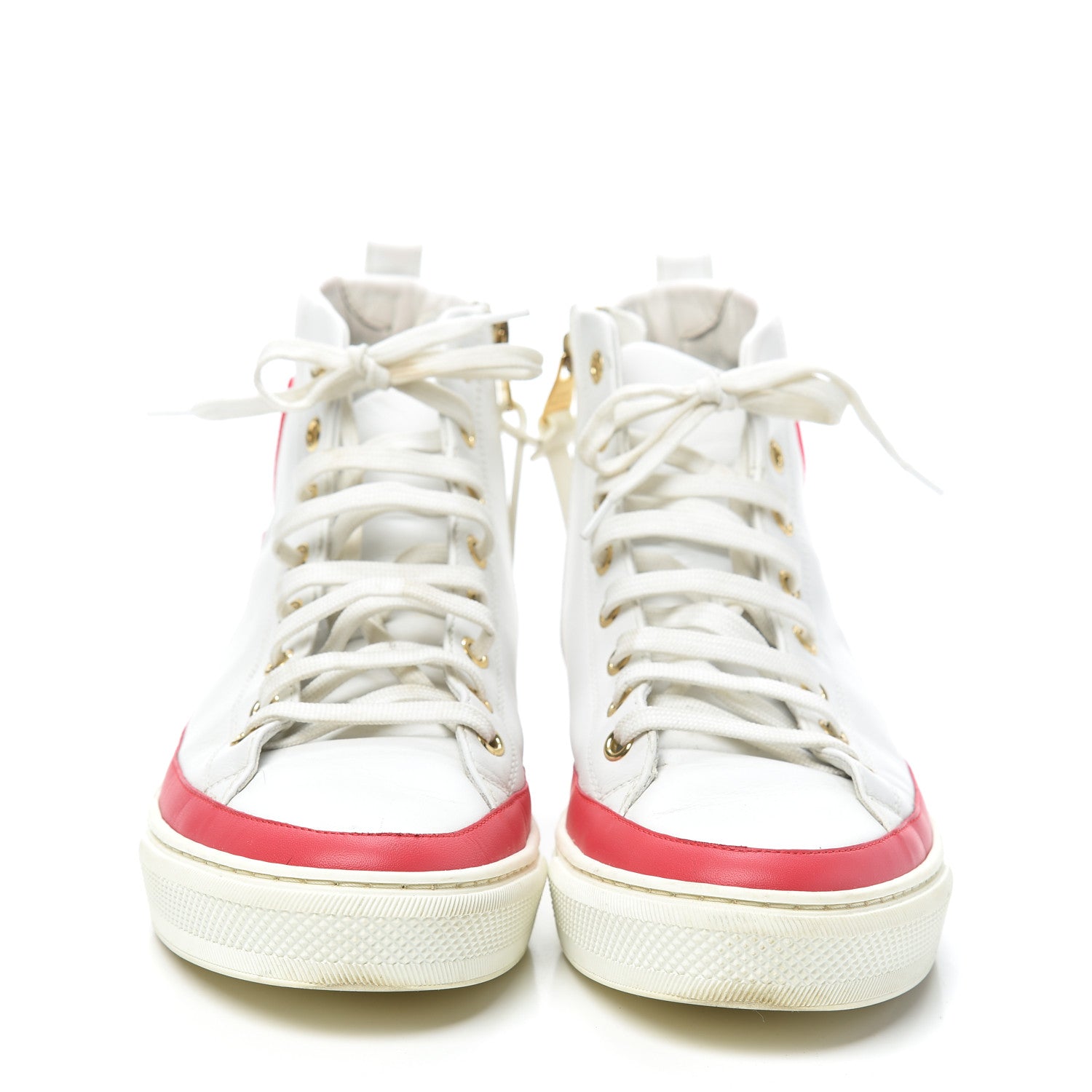 Louis Vuitton Calfskin LV Stellar Sneaker Boots 38 White Framboise 2 of 11