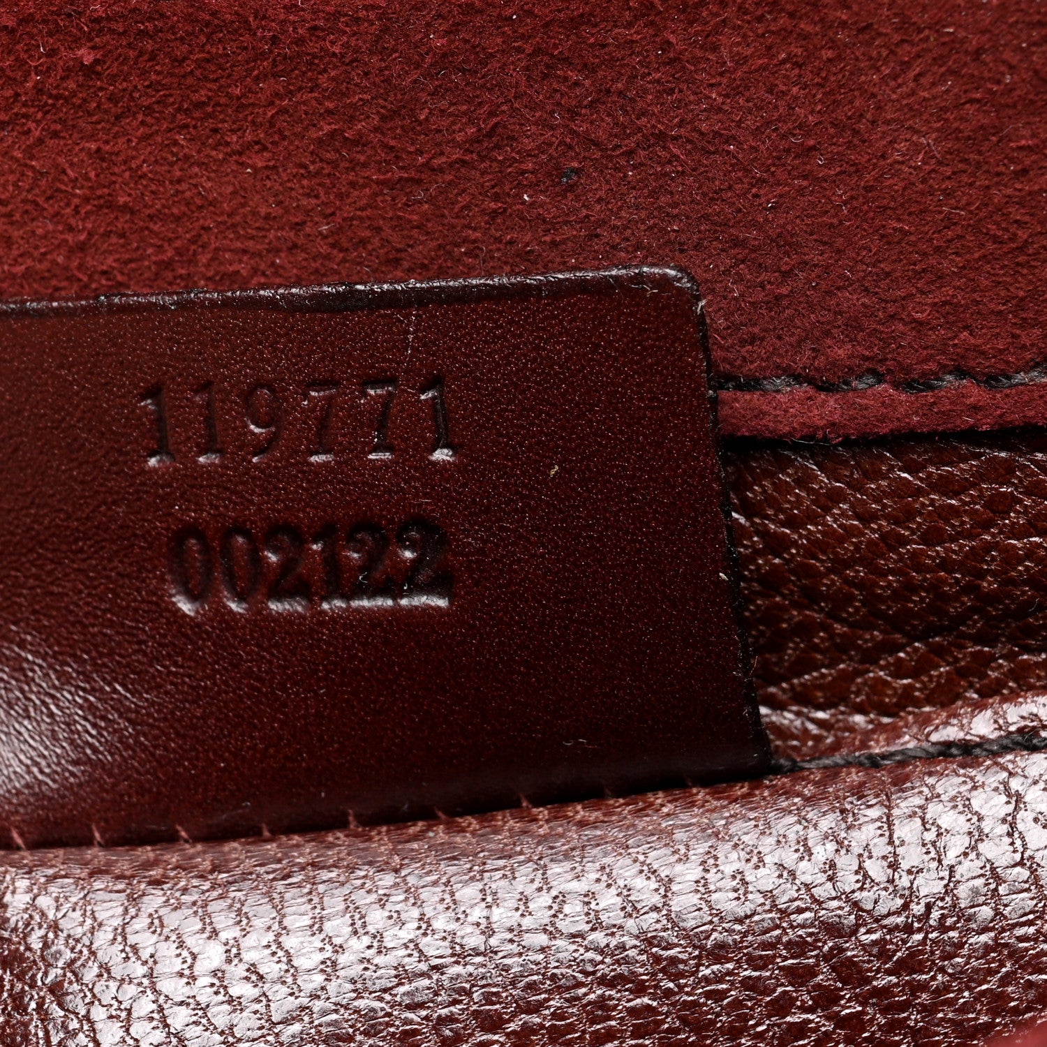 Gucci Suede Studded Horsebit Clutch Bag Burgundy 7 of 10
