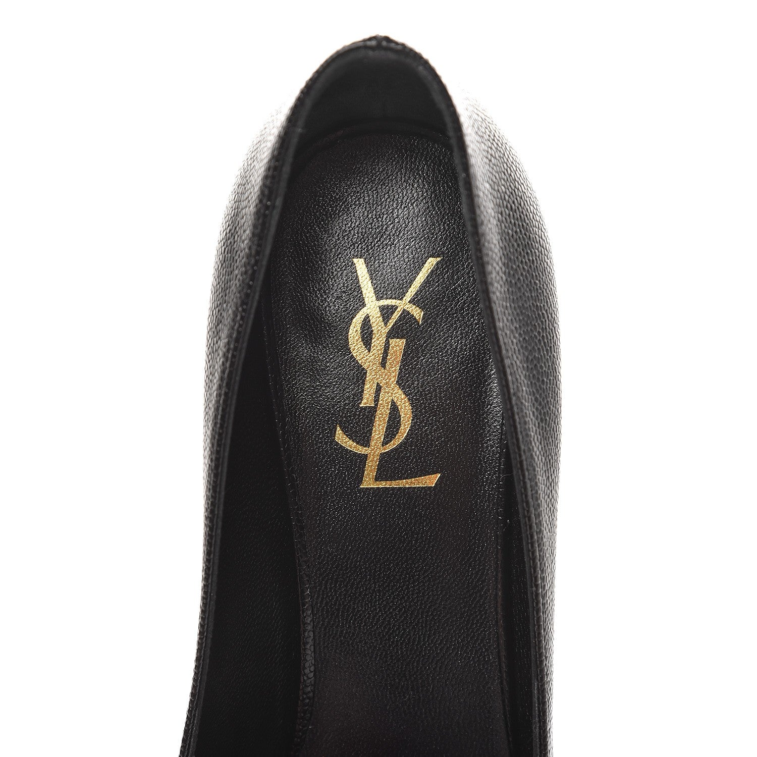 Saint Laurent Vernigolf Tribute Two 80 Platform Pumps 37.5 Black 6 of 9