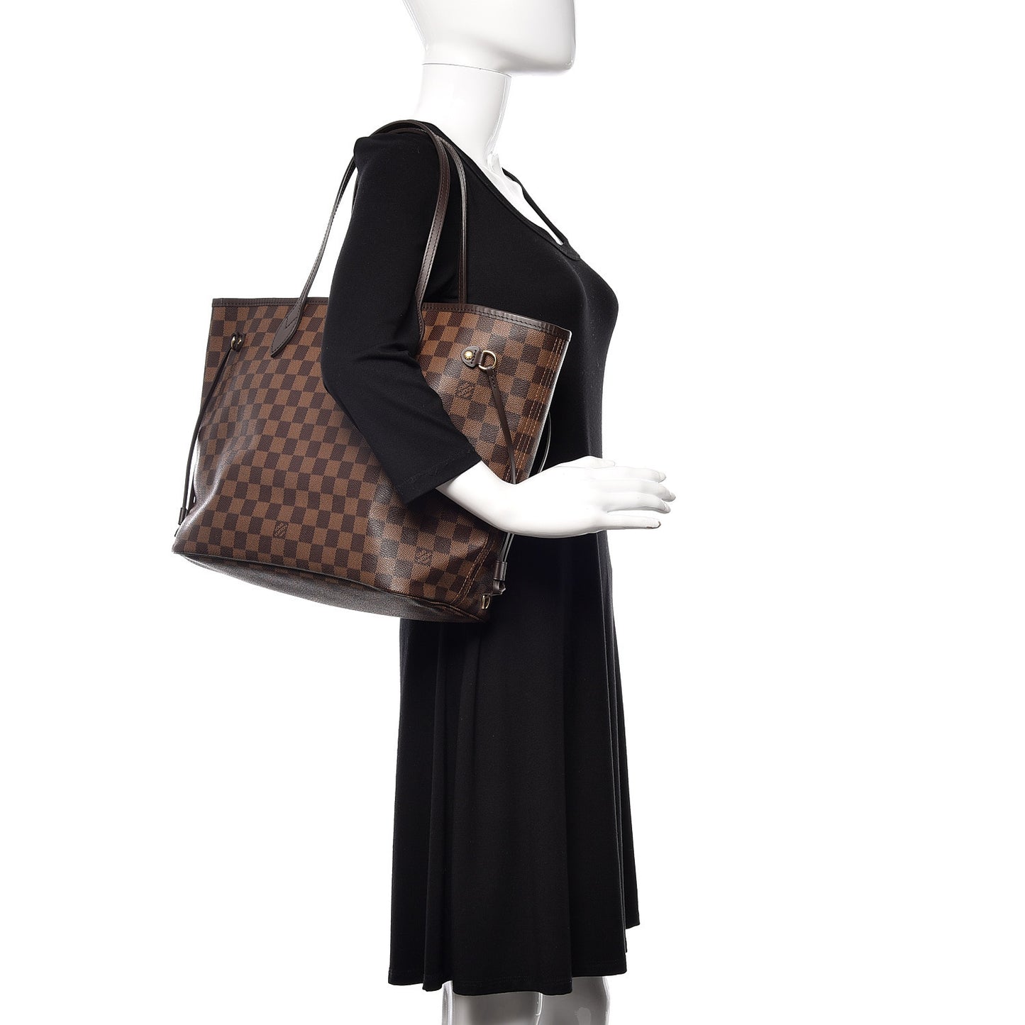 Damier Ebene Neo Neverfull MM Rose Ballerine