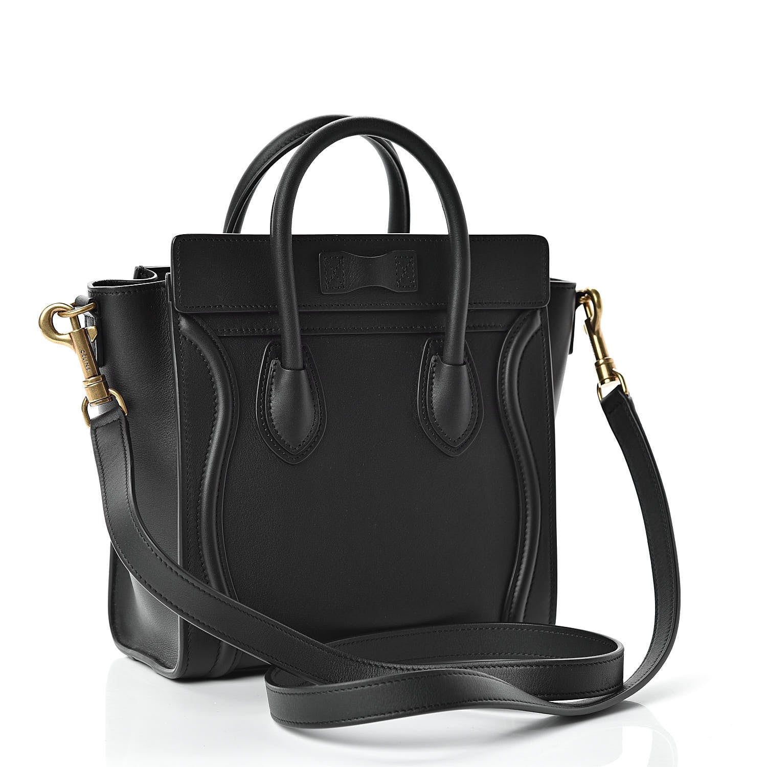 Celine Smooth Calfskin Nano Luggage Black 3 of 11