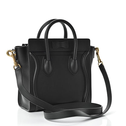 Celine Smooth Calfskin Nano Luggage Black 3 of 11