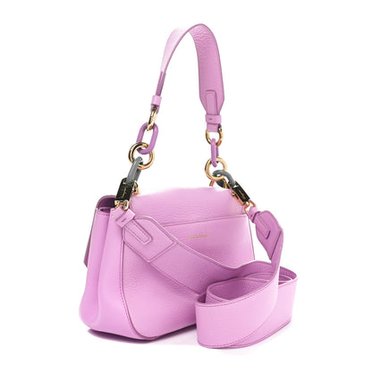 Salvatore Ferragamo Calfskin Flower Flap Bag Pink 3 of 11