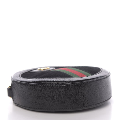 Gucci Suede Patent Web Mini Ophidia Round Shoulder Bag Black 5 of 11