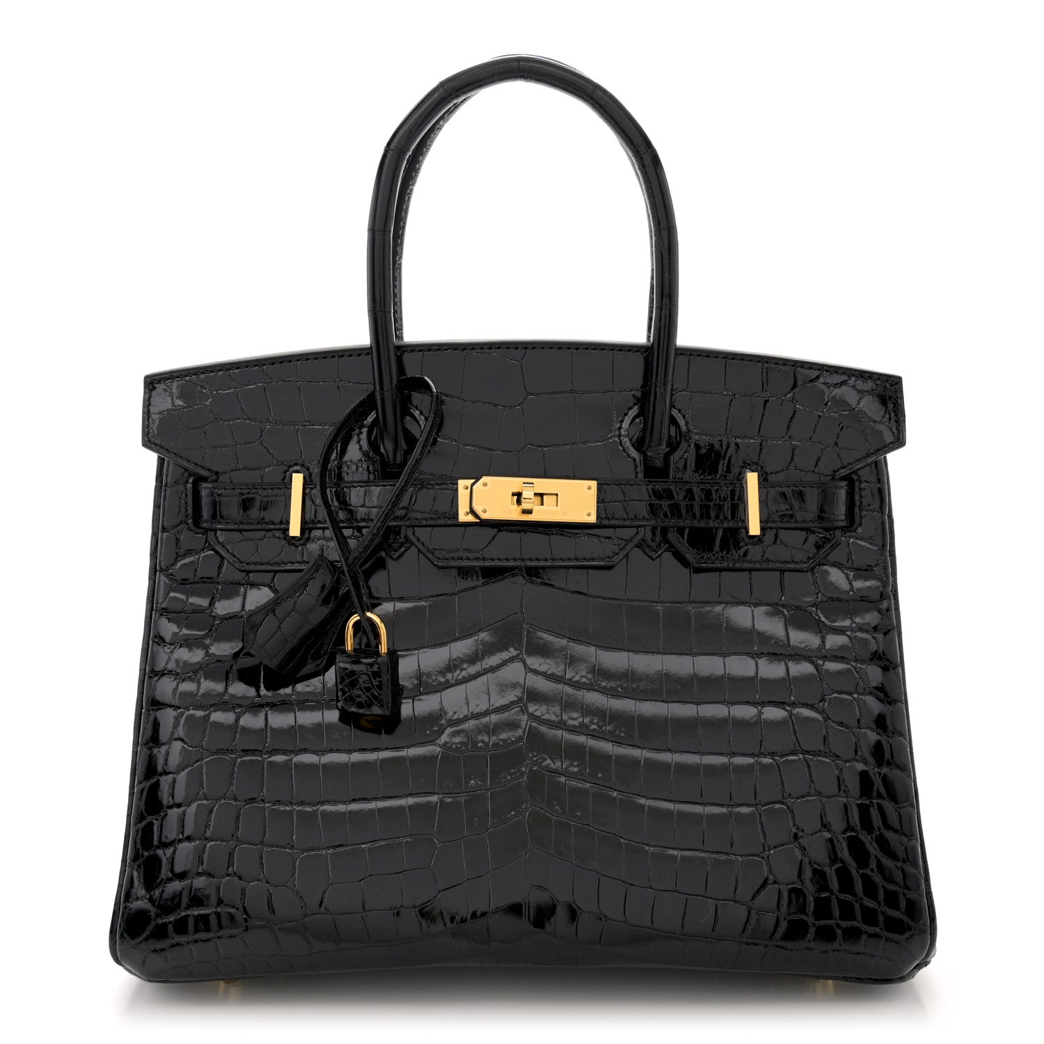Hermes Shiny Niloticus Crocodile Birkin 30 Black 1 of 11