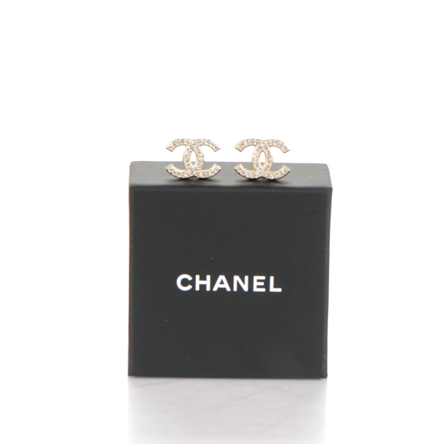 Crystal CC Earrings Gold