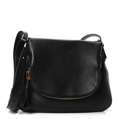 Tom Ford Grained Calfskin Medium Jennifer Crossbody Bag Black 1 of 10