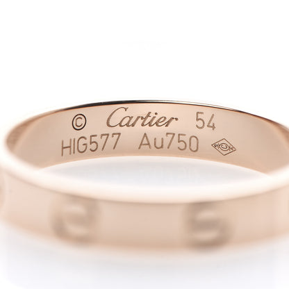 Cartier 18K Pink Gold 3.5mm LOVE Wedding Band Ring 54 6.75 4 of 5