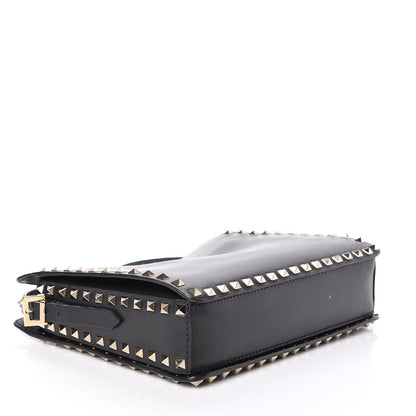 Valentino Garavani Vitello Small Rockstud Flip-Lock Messenger Bag Black 4 of 8