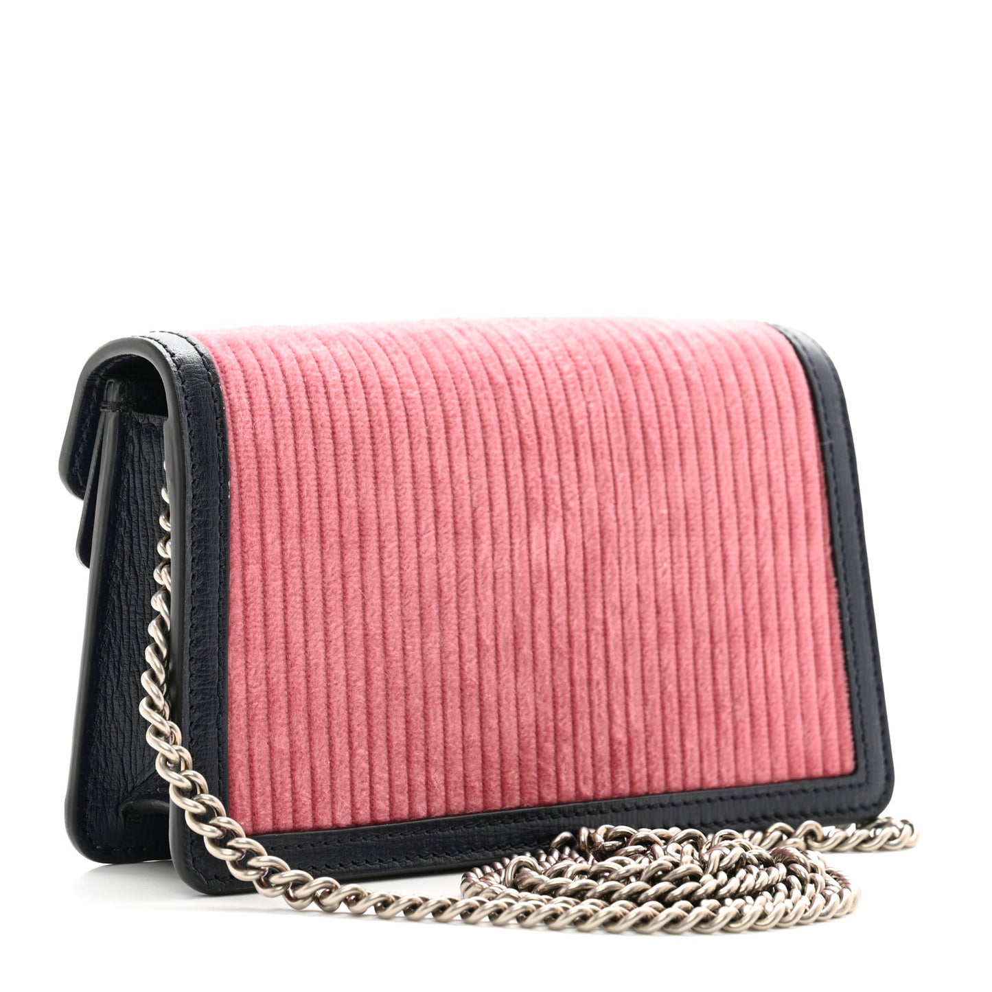 Lanzo Stretch Cord Azalea Calfskin Super Mini Dionysus Shoulder Bag Pink Blue