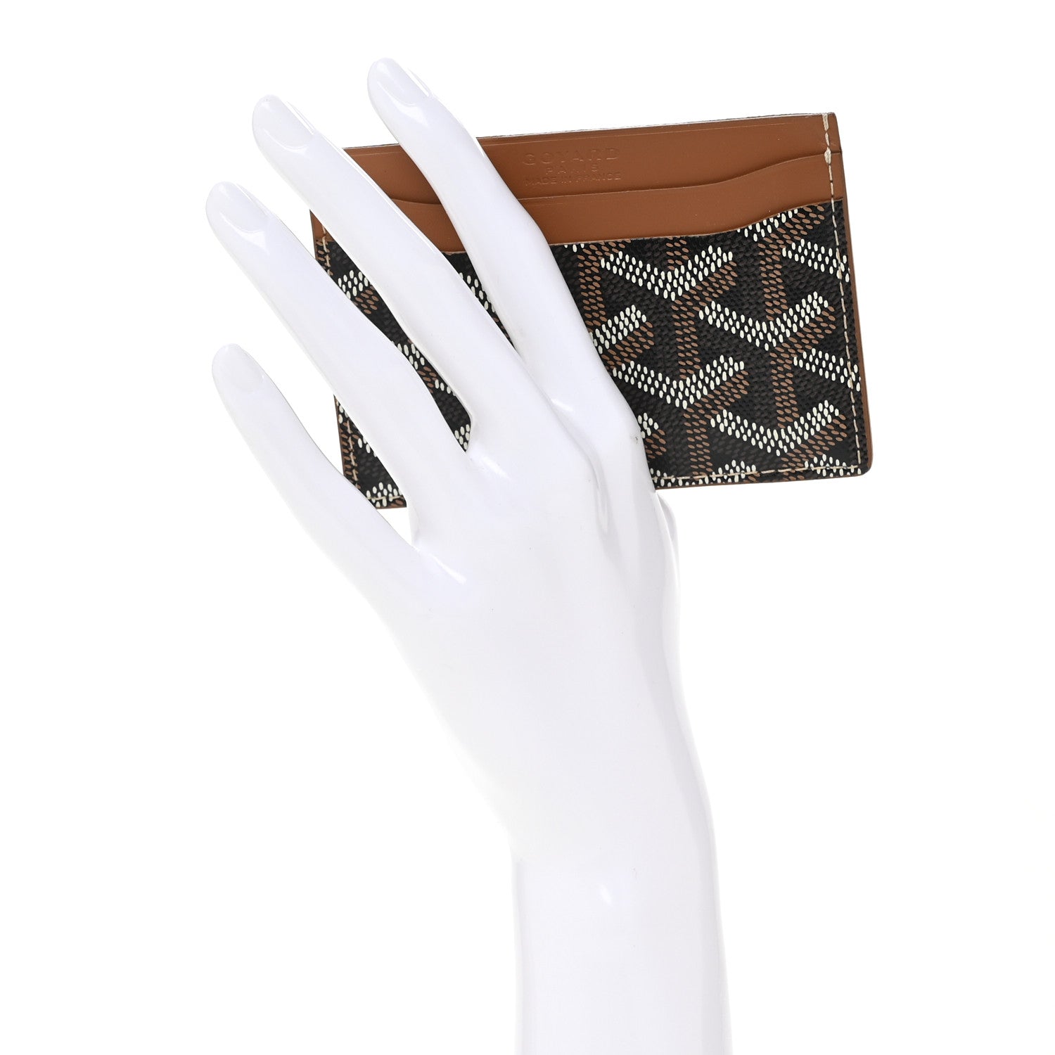 Goyard Goyardine Saint Sulpice Card Holder Black Gold 2 of 9