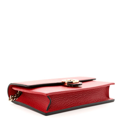 Gucci Dollar Calfskin Interlocking G Chain Wallet Red 4 of 10