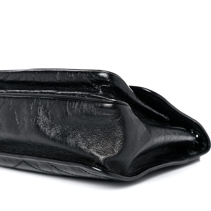 Saint Laurent Crinkled Calfskin Matelasse Monogram Medium Niki Chain Satchel Black 11 of 11