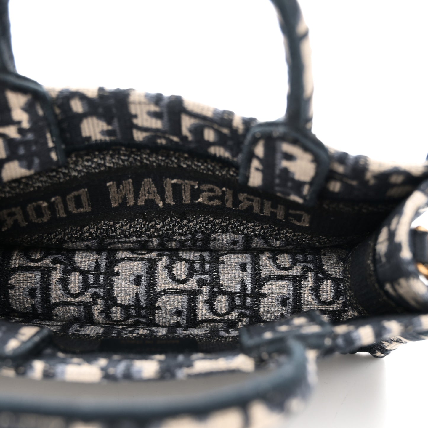 Oblique Mini Book Tote With Strap Blue Multicolor