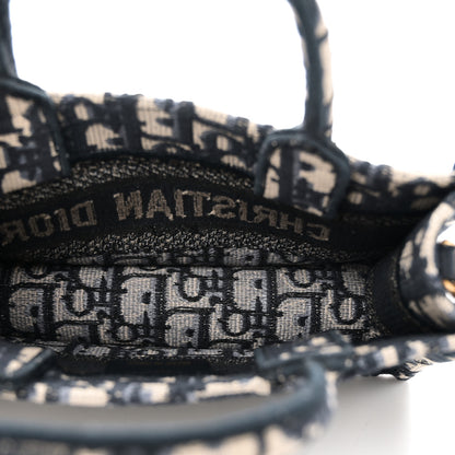 Christian Dior Oblique Mini Book Tote With Strap Blue Multicolor 5 of 11